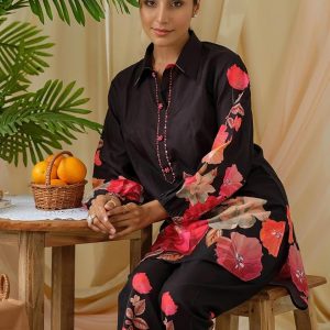 Women’s Dress Batik V-Neck CO-ODS Set for Women - Image 3