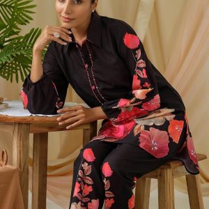 Women’s Dress Batik V-Neck CO-ODS Set for Women - Image 2