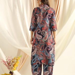 Women’s Cotton Blend Co Ord Set | Co Ord Set for Women Stylish | Kurta Set for Women | Kurta Set | Ethnic Co Ord Set for Women | 3/4 Sleeve Women Co-ord set - Image 3