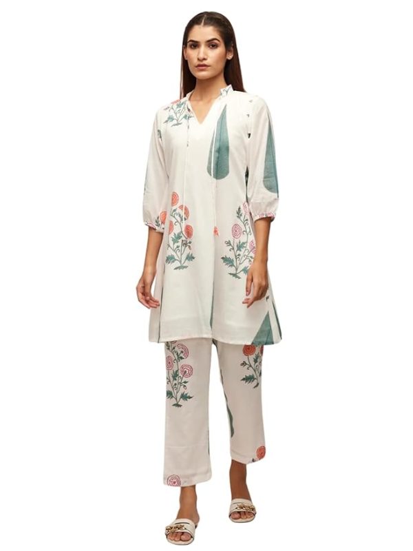 Women’s Rayon Co Ord Set For Women | Co Ord Set For Women Stylish | Kurta Set For Women | Kurta Set | Ethnic Co Ord Set For Women | 3/4 Sleeve Co-Ord Set